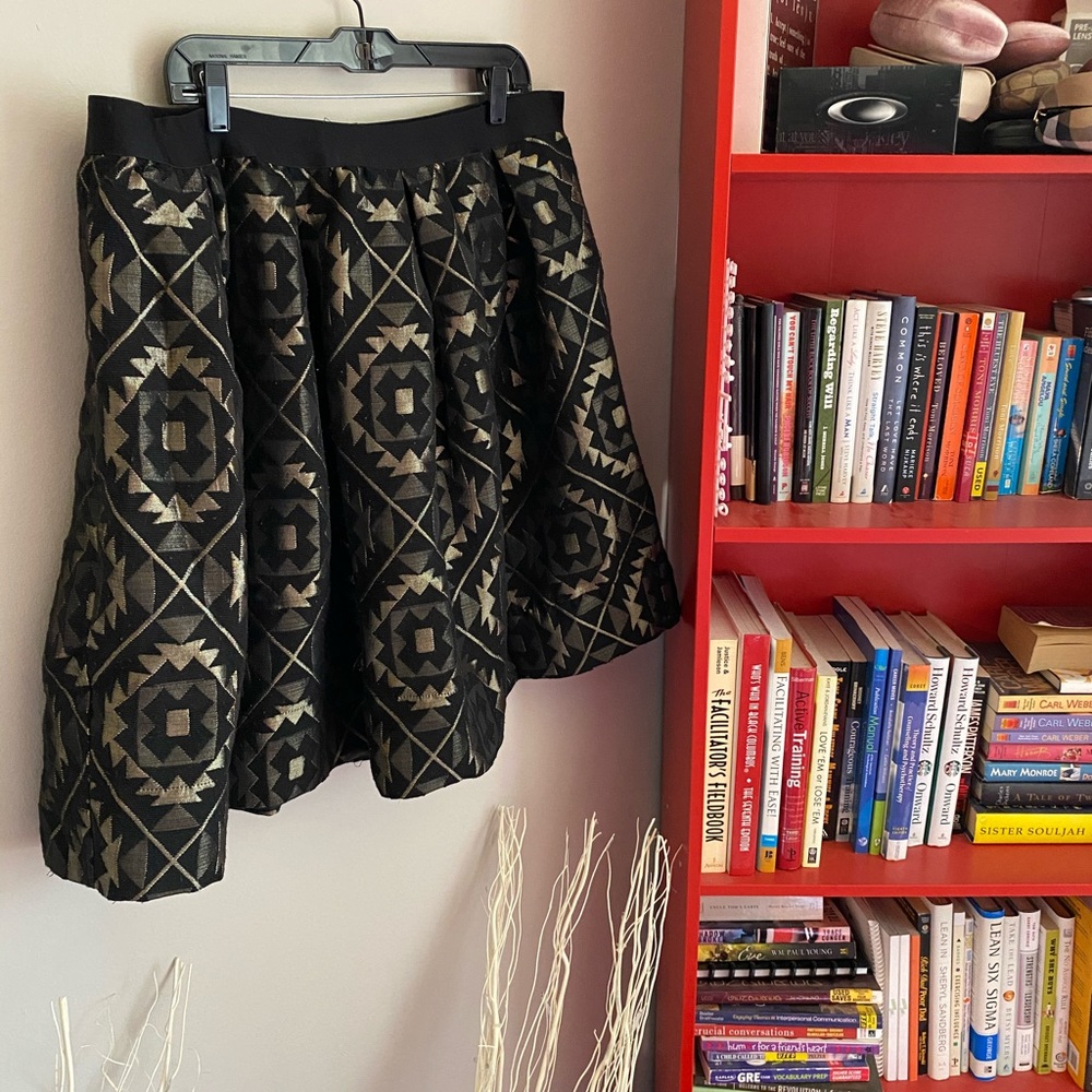 Ashley Stewart Bell-Shaped Patterned Skirt